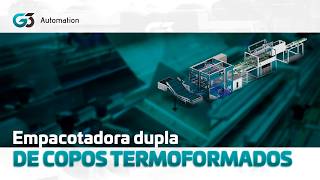Empacotadora Dupla de copos termoformados