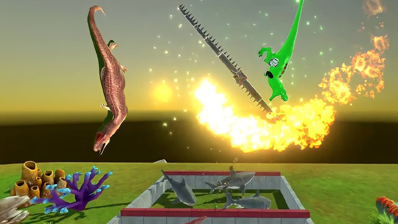 Spinning Blade Trap and Deadly punch and Fire 🔥 Animal Revolt Battle