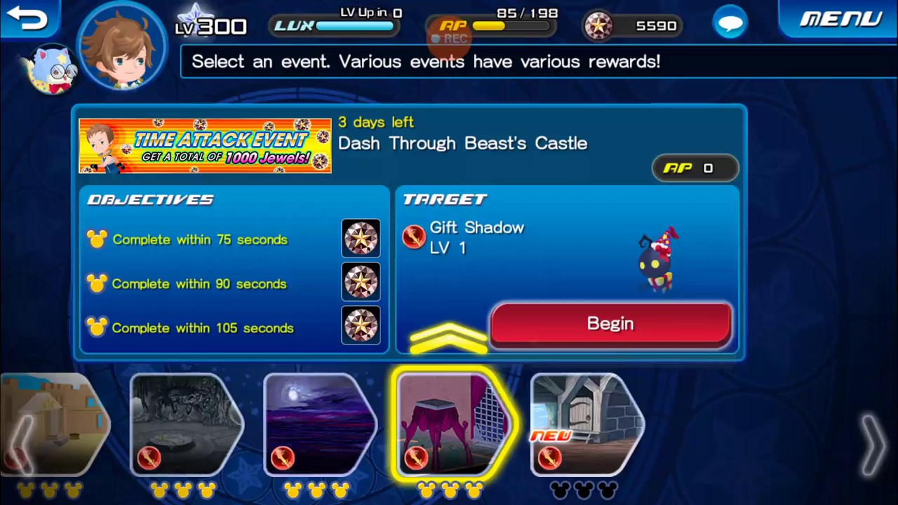 KHUX - Time Attack Event [ Quest 8 - Beast's Castle ]