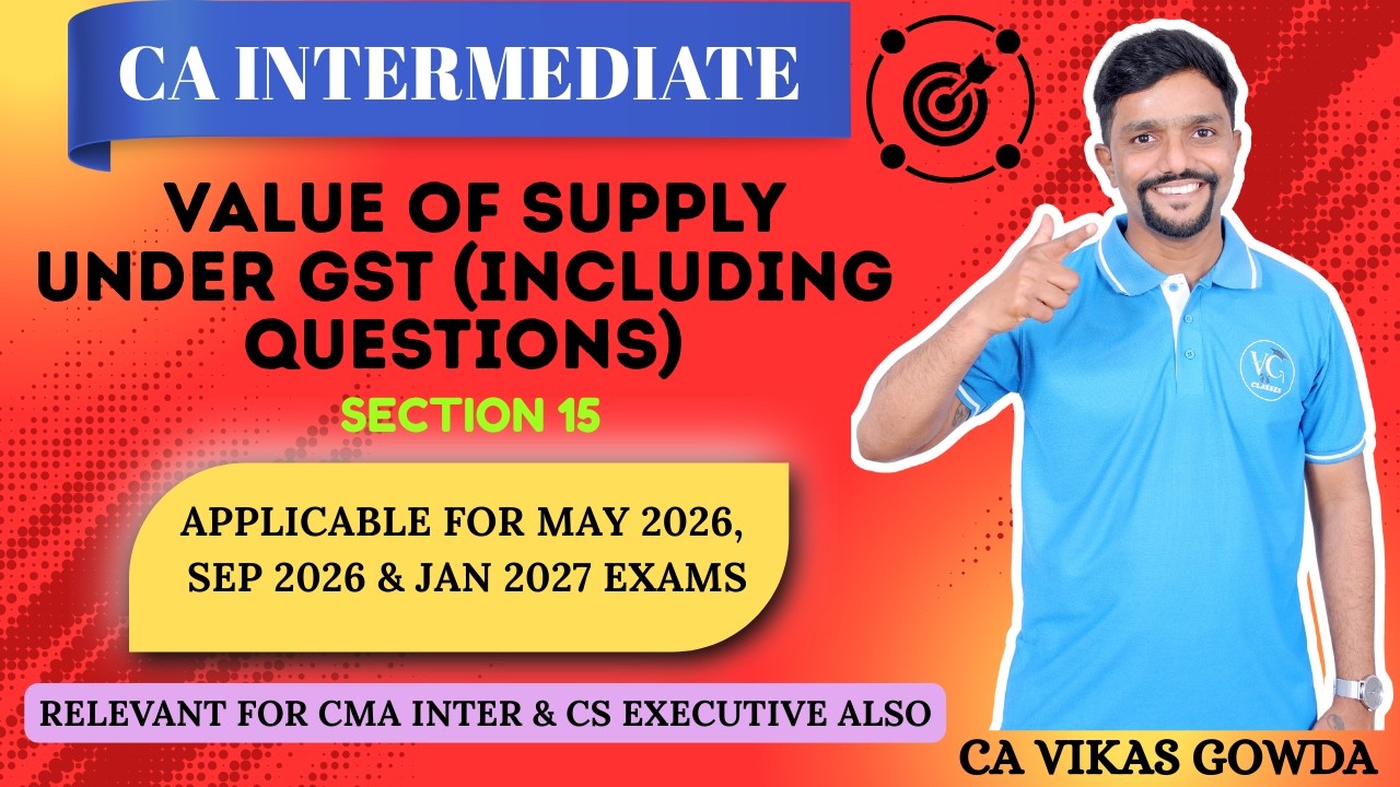 Value of Supply under GST | Section 15 | Full Topic Covering Questions & Answers | GST Demo Class