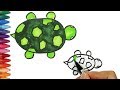 Wie man eine Schildkröte zeichnet - Zeichnen und Ausmalen für Kinder