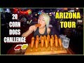 20 CORNDOGS CHALLENGE!! RECORD TIME?! Giligin's Bar in Arizona #RainaisCrazy