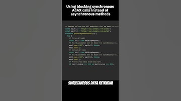 Using blocking synchronous AJAX calls instead of asynchronous methods #javascript #webdev#codingtips