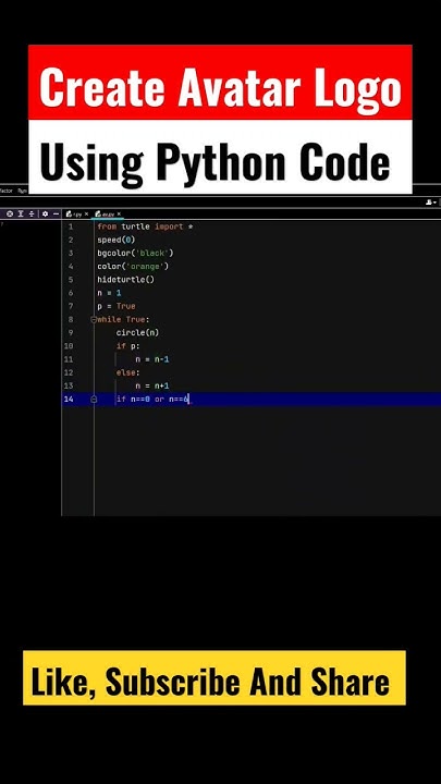 Create Avatar Logo Animation / Using Python Programming / #python # ...