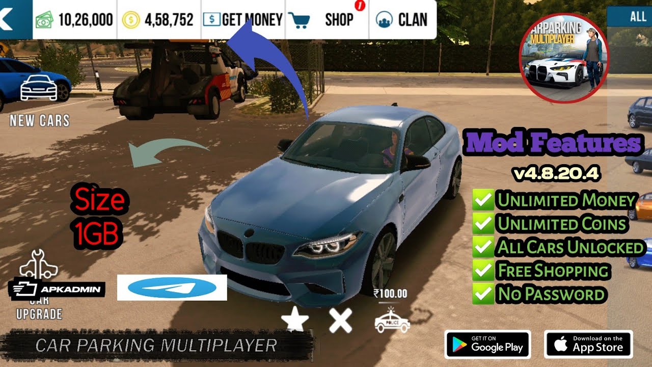 Update! Car Parking Multiplayer Mod Apk Unlimited Money Coins Free