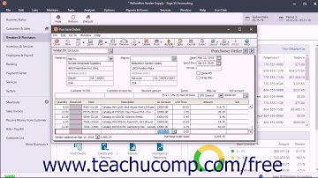 Sage 50 2018 Tutorial The Purchase Orders Window Sage Training