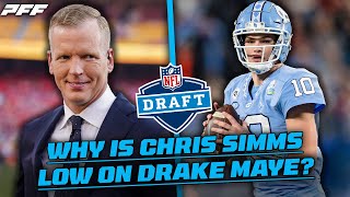 Chris Simms on why he is lower on Drake Maye | PFF