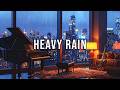 Instant Sleep ☔ Heavy Rain &amp; Soft Jazz Piano (2 Hours)