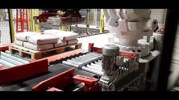 Fully Automatic bagging, Form Fill and seal complete with Stretch hooding machine for aggregates