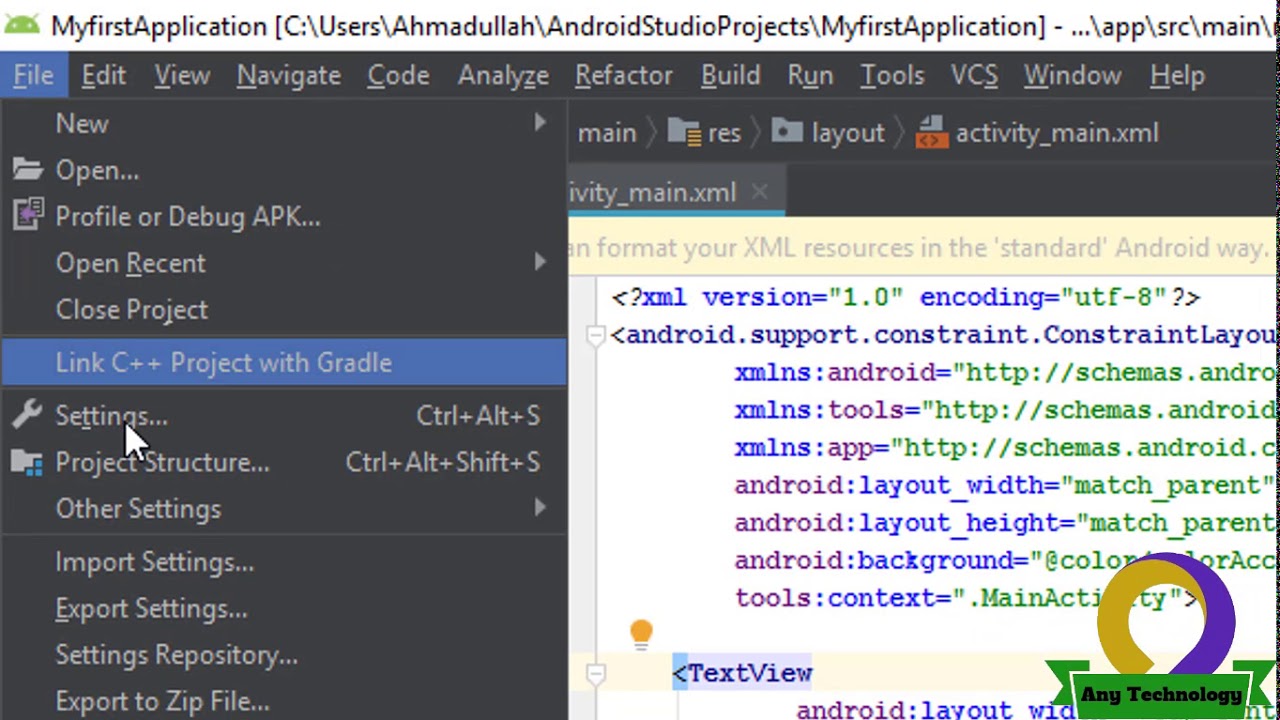 how to customize a theme android studio
