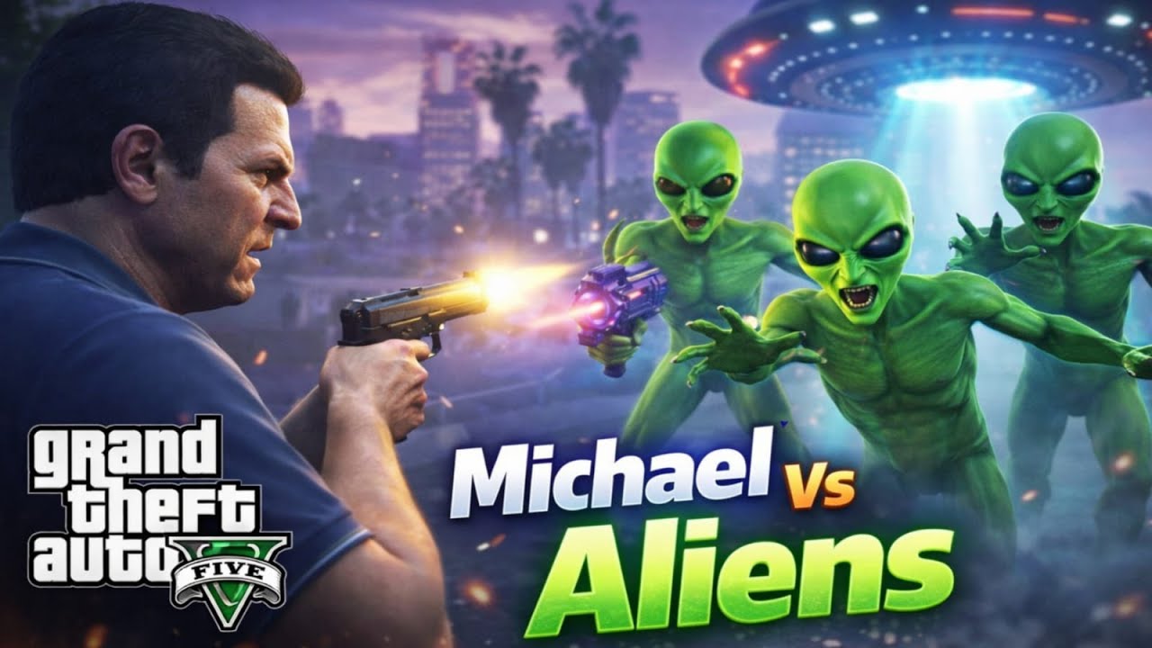 Michael vs Aliens 👽🔥 | GTA 5 Chaos Begins | 4K 60FPS