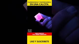 Minerales con Fluorescencia y Fosforescencia (Calcita) #shorts