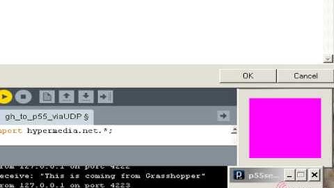 Grasshopper to Processing via UDP