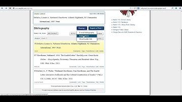 Part Four: Easybib - Exporting your Bibliography