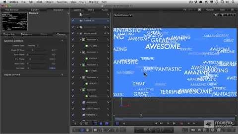 Motion 5 401: Creating 3D Text Fly Bys - 12 Setting up the Shot