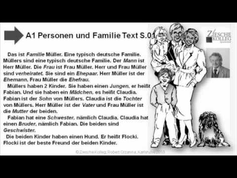 Familie Bild: Meine Familie A1 Text