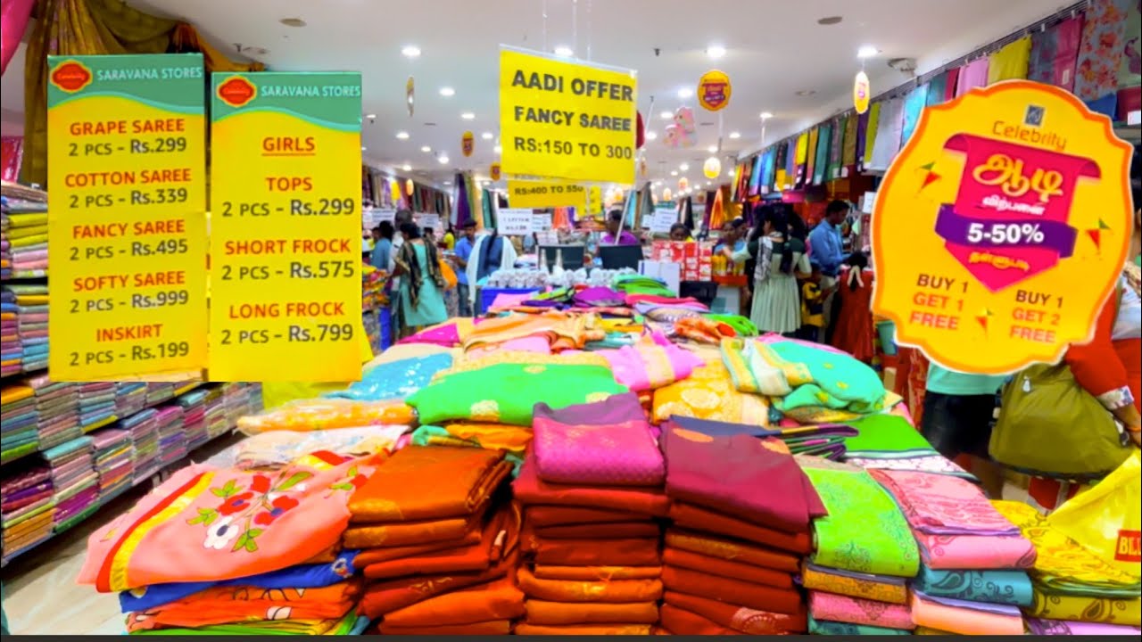 T.NAGAR SARAVANA STORE AADI OFFER 5-50%