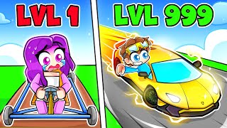 Level 1 vs Level 999 FASTEST CAR in Roblox!