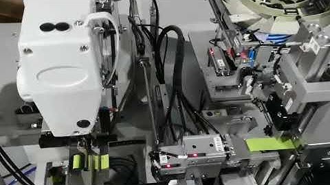 Automation webbing cutting, Bartack sewing and feeding material