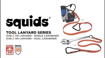 Squids® 3148 & 3149 Tool Lanyards Are Rated to an 80lb Capacity for Tethering Extra Heavy Tools