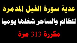 عدية سورة الفيل المدمرة للظالم والساحر شغلها يوميا مكررة 313 مرة/ش.توفيق أبو الدهب