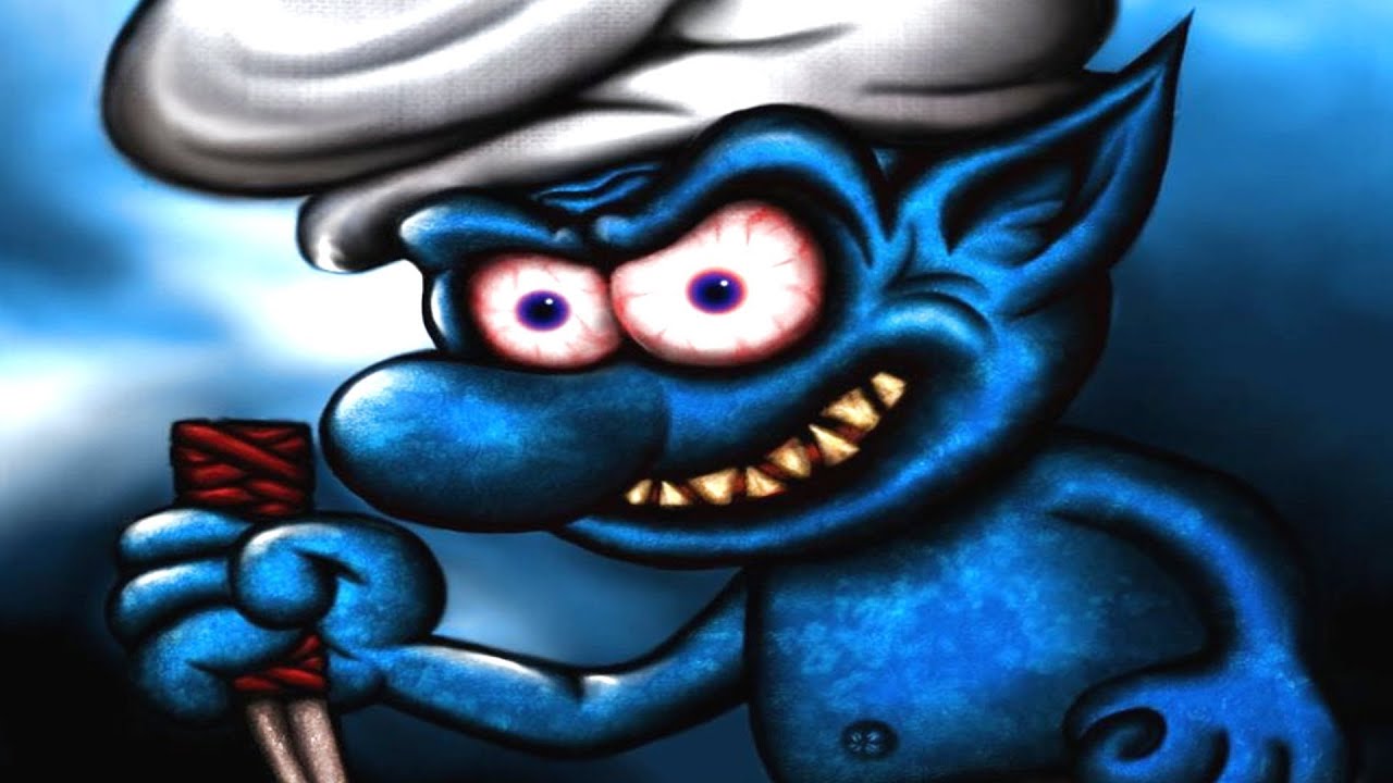 Картинка злой смурфик