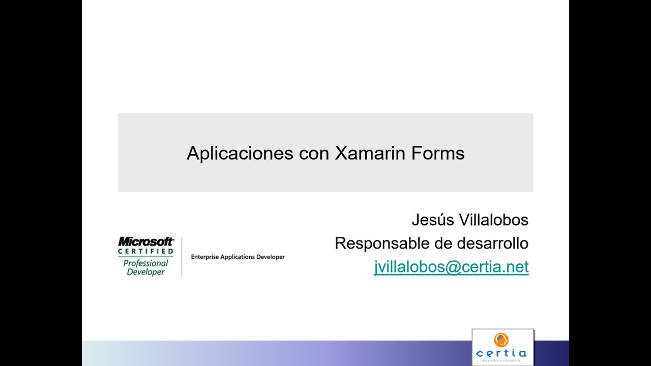 Aplicaciones con Xamarin Forms - YouTube