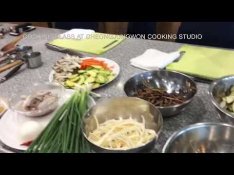 K-food cooking class at the Cheongjungwon Cooking Studio