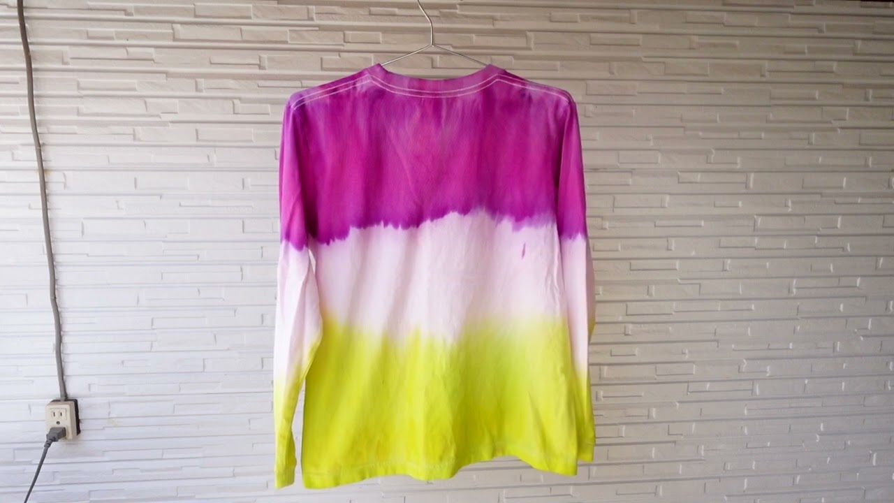 ice dye tutorial for a long sleeve tshirt