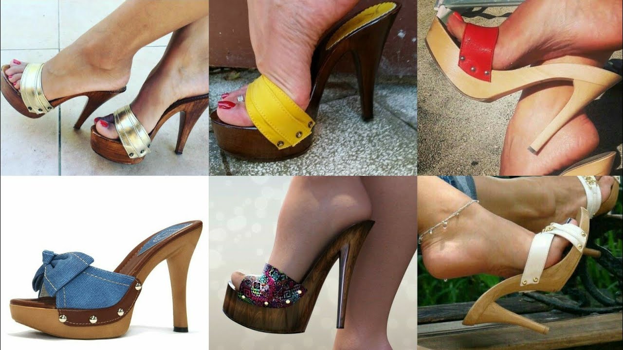 womens wooden heel clogs