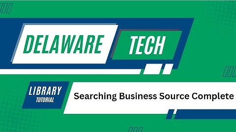 Searching Business Source Complete