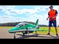 BIG!! RC BAE HAWK SAUDI HAWKS SCALE MODEL TURBINE JET DEMONSTRATION FLIGHT