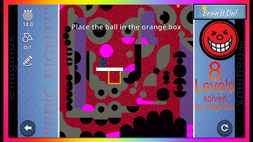 Brain It On! Community "EPIC EIGHT!" 8 Player-Submitted Levels solved by nagmok