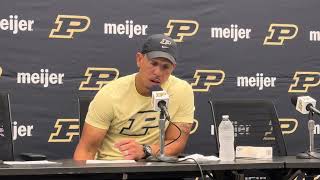 Purdue HC Ryan Walters after loss to Nebraska