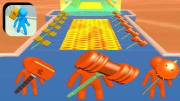 GIANT HAMMER 💪🛠️🏏 GAME ALL LEVELS iOS, Android GAMEPLAY WALKTHROUGH NEW UPDATE LEVEL GH4445