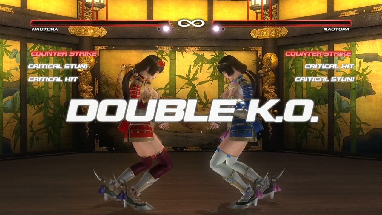 Dead or Alive 5 Last Round [PS4]: Naotora li Mirror Match Double K.O. (ダブルＫＯ)