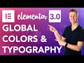 Elementor 30  global colors and typography tutorial