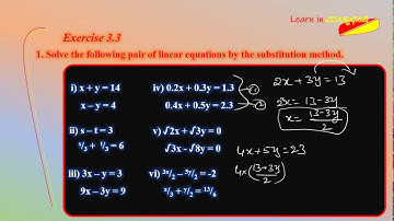 SSLC - Pair of Linear Equations with 2 Variables - 4. In Kannada for English Medium Students.
