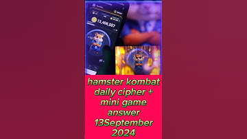 Hamster kombat daily cipher + mini game answer 13 September 2024 #hamsterkombat #dailyciphercode