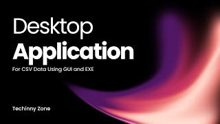Desktop Application For CSV Data