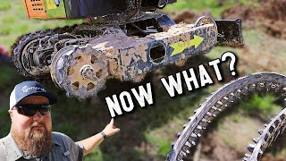 Mini Excavator Throws a Track! SEE HOW WE FIXED IT...