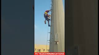 Monopole tower and Rigger short video #shorts #pktelecommunications