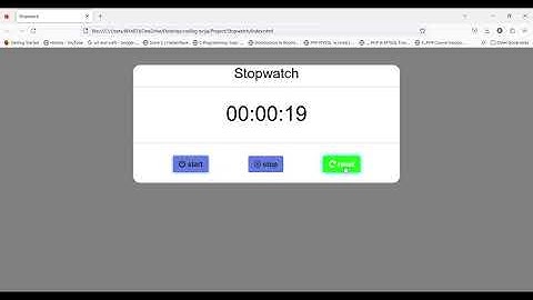 Stopwatch Coding Ninja Skill Test Frontend Project