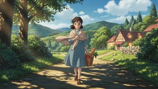 Cozy Village Morning 🌿 | Girl Goes to Market for Groceries | Relaxing Ghibli-Style ASMR  screenshot 4