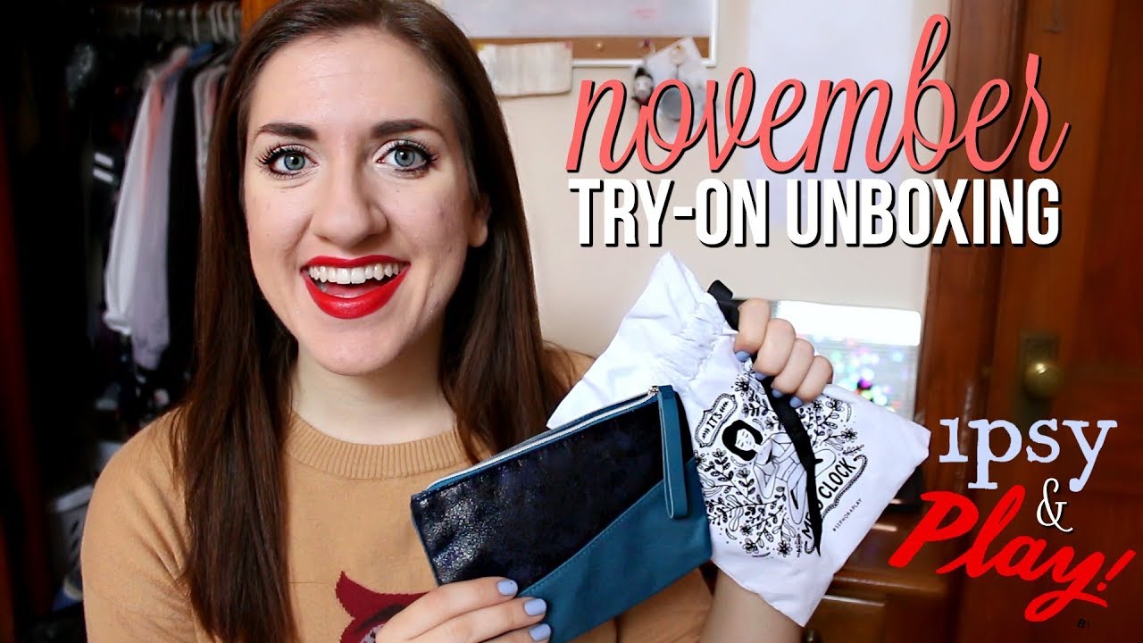 November Ipsy and Sephora Play Try On Unboxing! | tewsimple