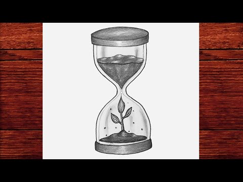Kum Saati Nasıl Çizilir -  Karakalem Kolay Kum Saati Çizimi - Adım Adım Kum Saati Çizimi [2022]
