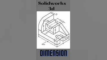 Soldworks part with Dimensions #cad #3d #drawing
