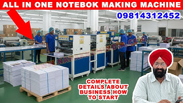 Fully Automatic 4-in-1 Notebook Making Machine | Fully Automatic Notebook Manufacturing Machine