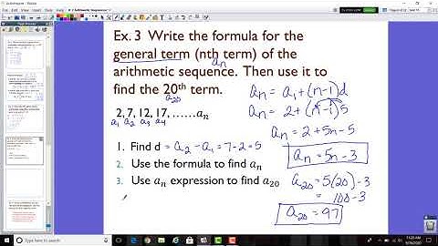 8.2 Arithmetic Sequences