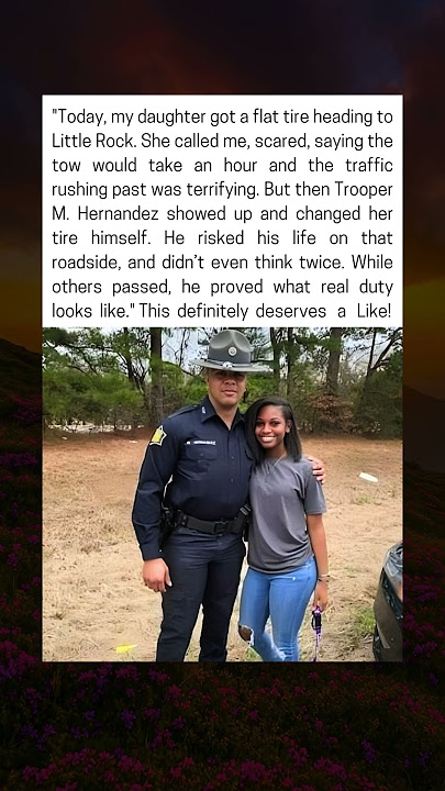 Trooper Changes Young Driver's Flat Tire - YouTube